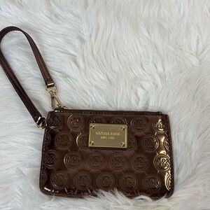Michael Kors Metallic brown/gold Wristlet